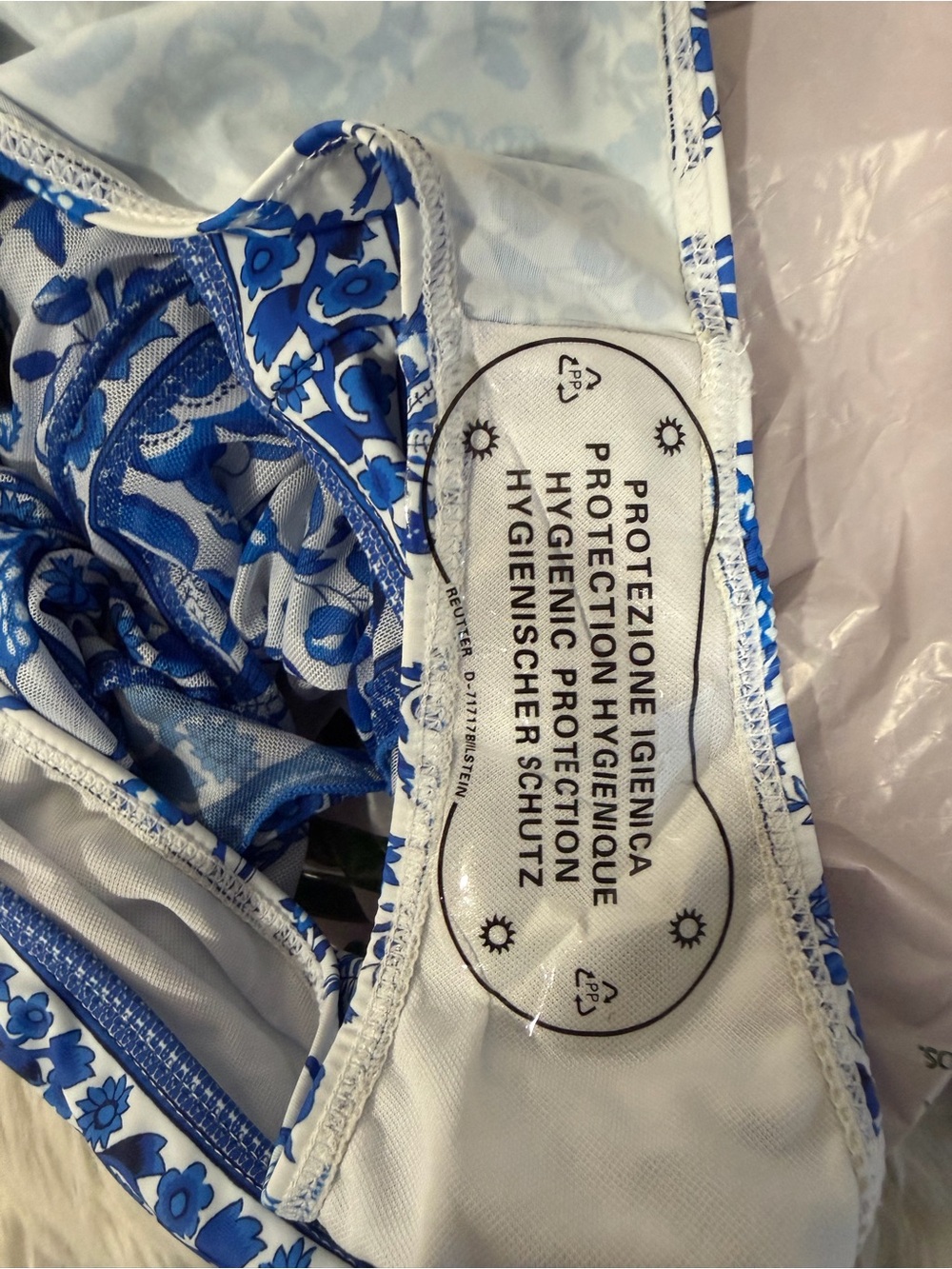 Women's Blue Floral Underwire Bikini Set - Picture 7 of 8